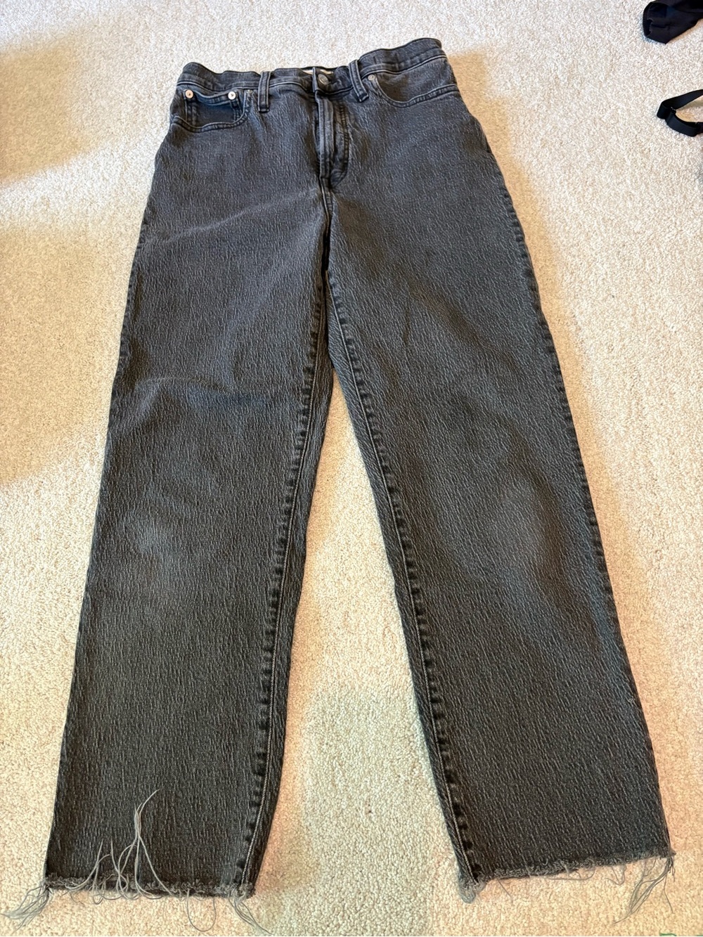 Madewell women’s Black Straight-Leg Jeans